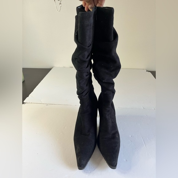 Women’s Black Slouchy Heeled Boots | Approx. Size 9-10 - Picture 3 of 16